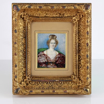 Lot 196 - 19th century English school - bust portrait of...