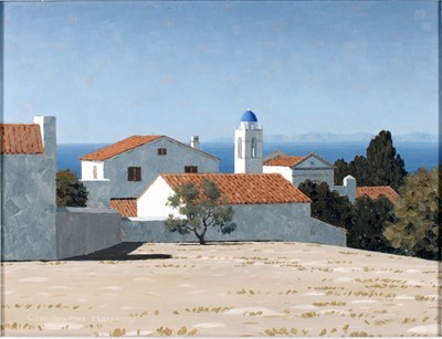 Lot 51 - Christopher Hankey (1911-2000) - Tinos, oil on...