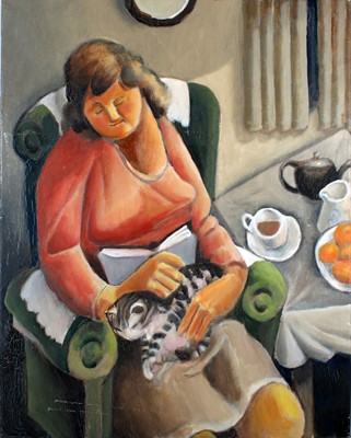 Lot 20 - Peter Froste (1935-2021) - Reading with the...
