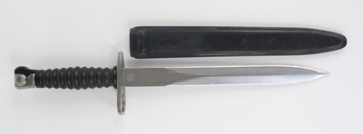 Lot 46 - A Swiss M1957 S.I.G. bayonet, the 24cm double...