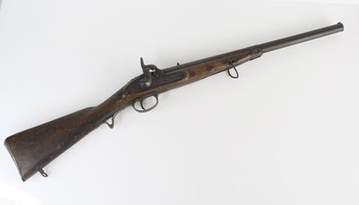 Lot 134 - A 19th century percussion carbine, having a...