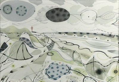 Lot 30 - Colin Wilkin (b.1971) - Coastline, watercolour...