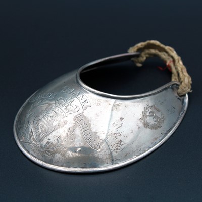 Lot A George III white metal officer's gorget...