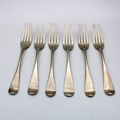 Lot 80 - A matched set of six William IV Scottish...