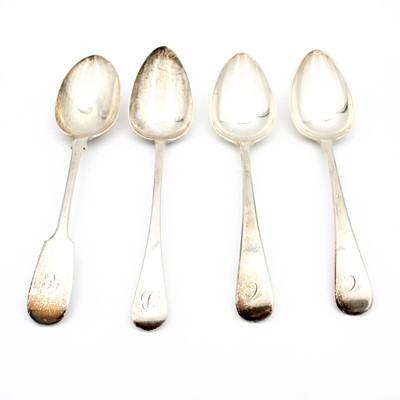Lot 57 - A pair of George III silver tablespoons by...