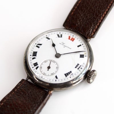 Lot 185 - An early 20th century Longines trench type...