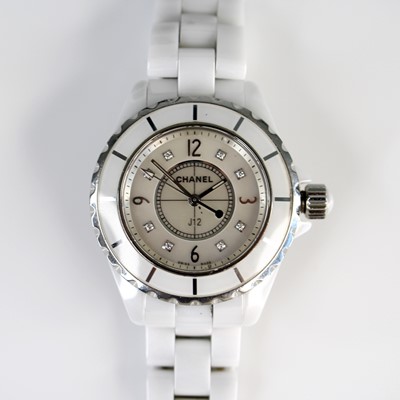 Lot 2229 - A lady's Chanel J12 ceramic watch, ref. H1628,...