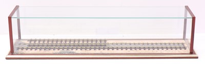 Lot 355 - 0 gauge glazed loco display case, 25 inches...