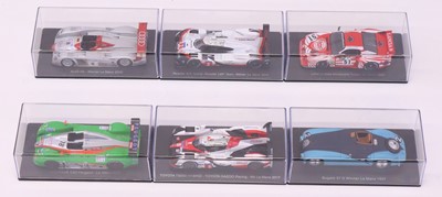 Lot 512 - 6 plastic cased modern issue diecast racing...