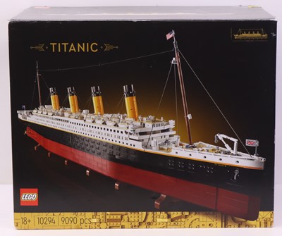 Lot 52 - Lego Icons No.10294 Titanic housed in a...