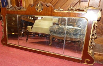 Lot 541 - An early 20th century mahogany, floral gilt...