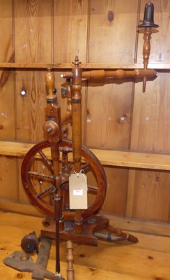 Lot 559 - A 19th century provincial fruitwood spinning...