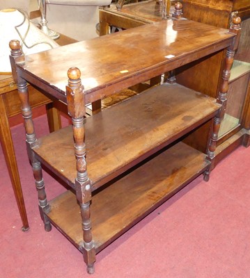 Lot 580 - A small mid-Victorian mahogany three-tier...