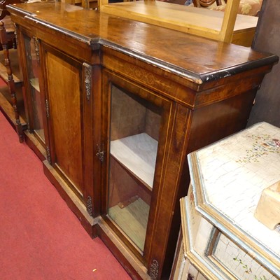 Lot 583 - A mid-Victorian figured walnut and inlaid and...