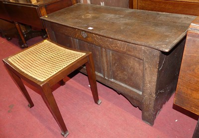 Lot 675 - An 18th century provincial joined oak...
