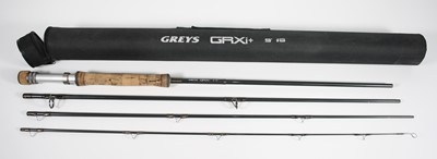 Lot 312 - A Greys GRXi 9' #8 four piece carbon fly rod,...