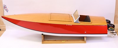 Lot 26 - GRP and wooden-lined radio-controlled model of...