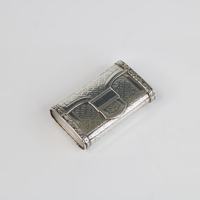 Lot 102 - A George III silver snuff box, in the form of...