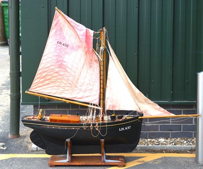 Lot 28 - A fibreglass and wooden model of a LH437...