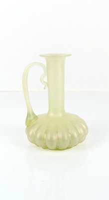 Lot 252 - A Loetz iridescent glass jug, having a...