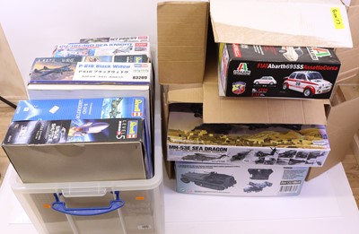 Lot 44 - Three boxes containing mixed scale Revell,...