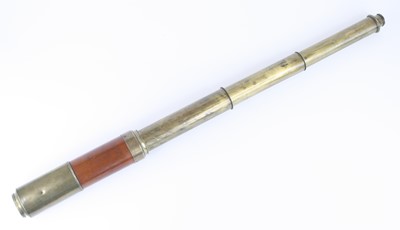 Lot 188 - A 19th century brass three drawer telescope,...