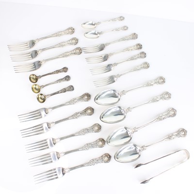Lot 82 - A Victorian silver full 12-place setting...