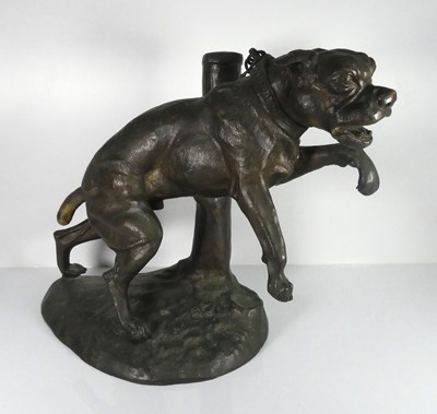 Lot 183 - After Charles Valton - a bronze mastiff dog,...