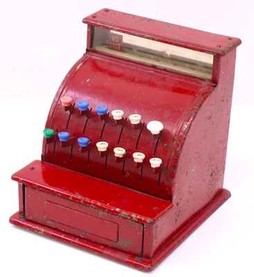 Lot 56 - Tom Thumb vintage toy register in red with a...