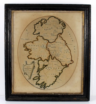 Lot 193 - An early 19th century silkwork New Map of...