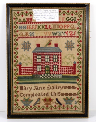 Lot 189 - Mary Jane Daltry - a 19th century woolwork...