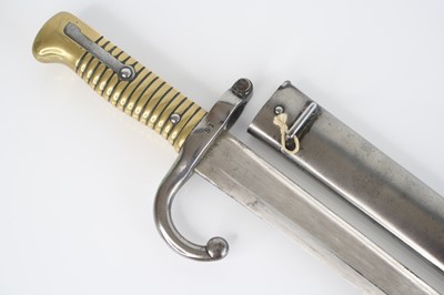 Lot 56 - A French model 1866 chassepot bayonet, the...