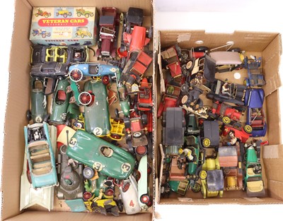 Lot 33 - 2 boxes containing loose kit built and painted...