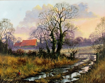 Lot 432 - Kevin Curtis (1958-2009), Winter Evening, oil...