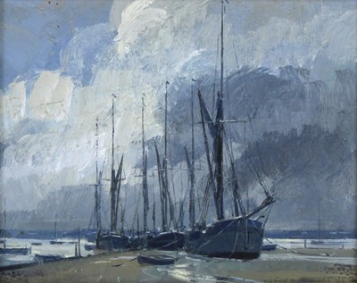 Lot 7 - Cavendish Morton (1911-2015) - Barges lying on...
