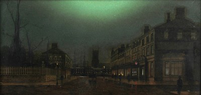 Lot 62 - Wilfred Jenkins (1857-1936) - Evening street...