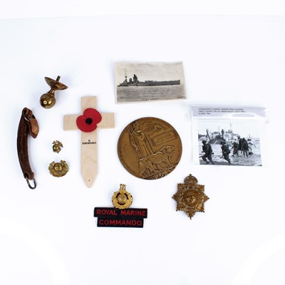 Lot 174 - A WW I bronze memorial plaque, naming...