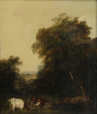 Lot 260 - James Stark (1794-1859) - Cattle watering in a...