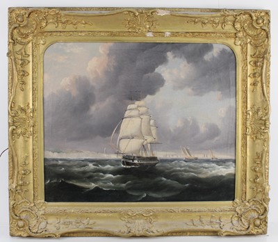 Lot 226 - 19th century school - Clipper ship off the...