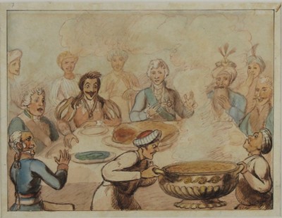 Lot 218 - Early 19th century English school - satirical...