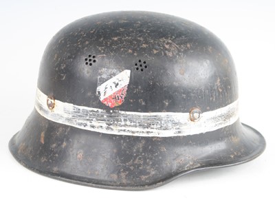 Lot 27 - A German M34 Luftwaffe Airfield helmet, with...