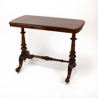 Lot 329 - A Victorian walnut and burr walnut occasional...