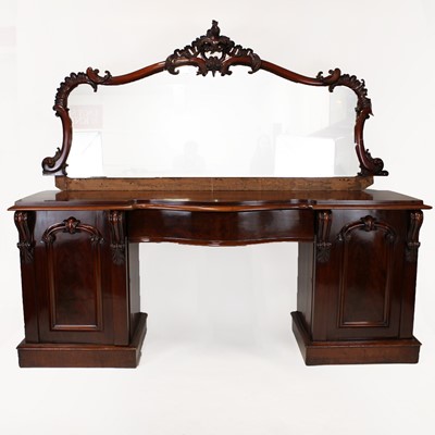 Lot 343 - A mid-Victorian mahogany twin pedestal...