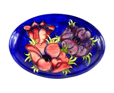 Lot 156 - A Moorcroft Anemone pattern pottery oval dish,...