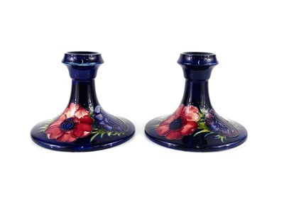 Lot 169 - A pair of Moorcroft Anemone pattern pottery...