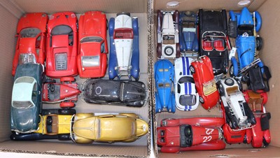 Lot 503 - 2 boxes containing mostly Burago 1/18 and 1/24...