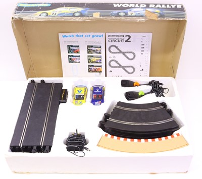 Lot 53 - Scalextric World Rallye set not checked for...