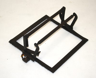 Lot 304 - A 19th century wrought iron humane man trap,...