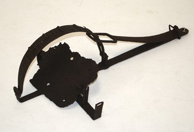 Lot 343 - A 19th century wrought iron animal trap,...