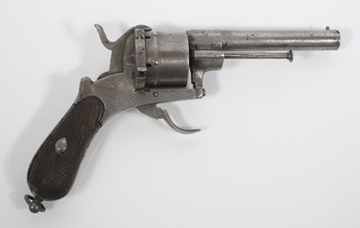 Lot 219 - A 19th century Continental pin fire six-shot...